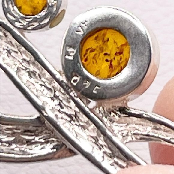 Baltic Amber 925 Sterling Silver Pendant Necklace - Picture 5 of 10